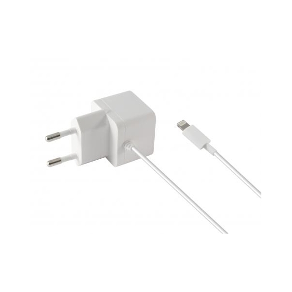 Picture of KSIX MFI TRAVEL CHARGER APPLE IPHONE 5 5S 5C 5SE 6 6s WHITE