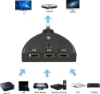 Powertech HDMI switch 3x1 0.5μ μαύρο