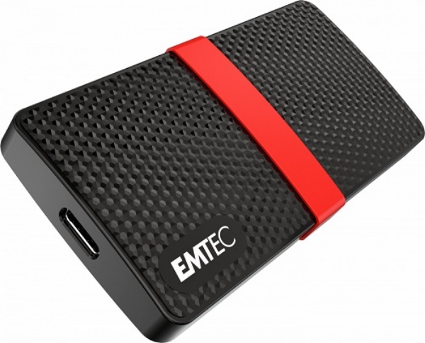 Emtec X200 Portable USB-C / USB 3.1 Εξωτερικός SSD 1TB 2.5" Κόκκινο