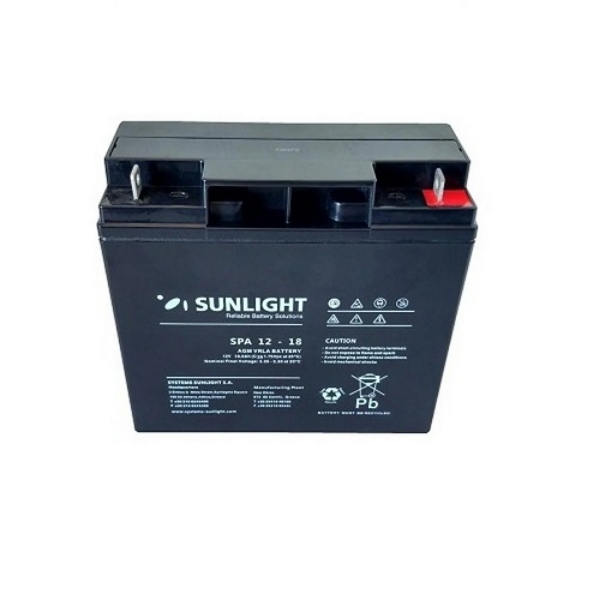 Picture of SunLight SPA12-18 VRLA AGM BATTERY UPS 12V 18Ah 